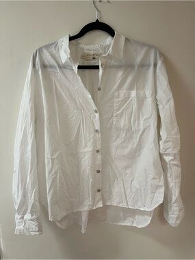 Cotelac White Long-Sleeve Button Down Shirt